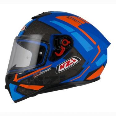 Imagem de Capacete Moto NZI Trendy Overtaking Azul Céu 58