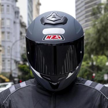 Imagem de Capacete Moto NZI Trendy 3 Stream Solid Nouveau Antracite Fosco - 58