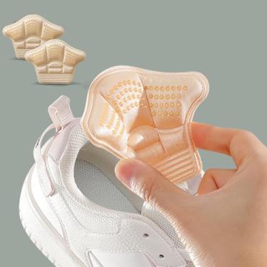 Imagem de 1 par de protetores de calcanhar, palmilhas de tamanho retrátil, antidesgaste, almofadas de sapato ajustam o tamanho, inserções de almofada de salto alto, Marrom, 7MM