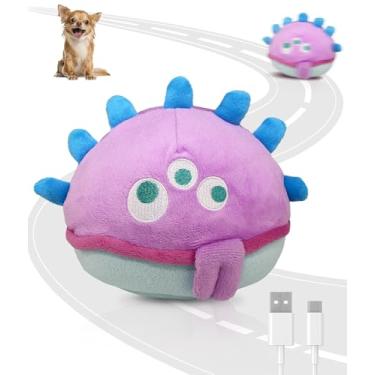 Imagem de Petbobi Bola de brinquedos interativos para cães, recarregável por USB, brinquedo de cachorro em movimento com sons de latido, bola monstro de pelúcia com capa lavável, brinquedo para animais de