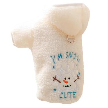 Imagem de Suéter de cachorro – Moletom com capuz ajustável de boneco de neve quente de Natal, cosplay, roupas para cães | para Ação de Graças, inverno, outono, aniversário, Halloween