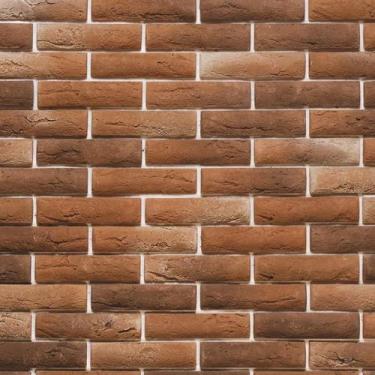 Imagem de Papel Parede Pedra Tijolos Vermelho Rejunte Branco Adesivo - LRP