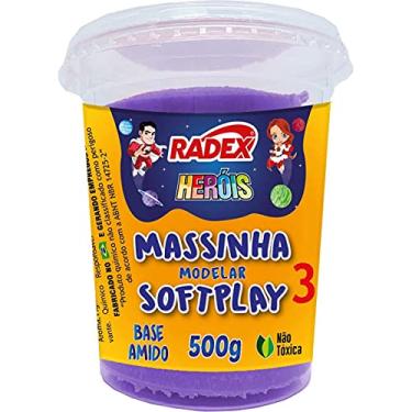 Imagem de Massa Para Modelar, Radex, Heróis, Violeta, 500 Gramas