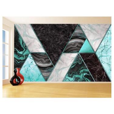 Imagem de Papel De Parede 3D Estilo Marmore Cores Formas 3,5M Mbr61 - Você Decor