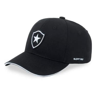 Imagem de Boné Supercap Botafogo Escudo Frontal Central Licenciado Preto-Masculino