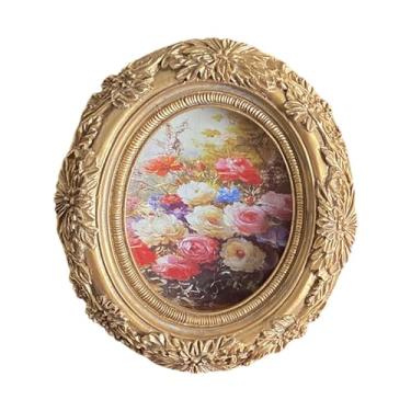 Imagem de Wswqop Porta-retratos de design vintage, moldura decorativa elegante para parede ou mesa, ideal para escritório e corredor.