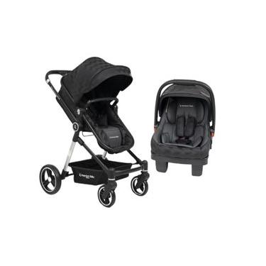 Imagem de Carrinho com Bebê Conforto TS Aston com Base Silver/Black Premium Baby