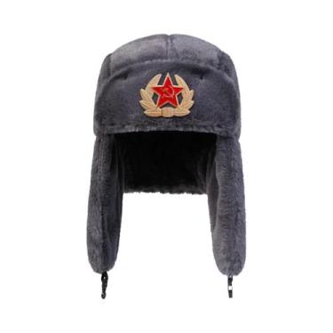 Imagem de Chapéu Bomber Unissex De Inverno Com Protetor De Orelha, Estrela, Quen