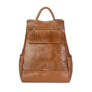 Imagem de Mochila antifurto de couro croco Suelen-Feminino