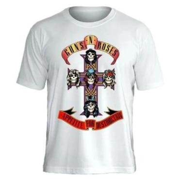 Imagem de Camiseta de Banda Guns N Roses em Algodão Oficial-Unissex
