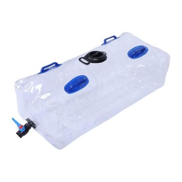 Imagem de Fockety Bexiga de Armazenamento de água, Tanques de água Dobráveis ​​portáteis de PVC de 30 Galões, Tanques de Bexiga de água Dobráveis ​​transparentes de Grande Capacidade Com Alça