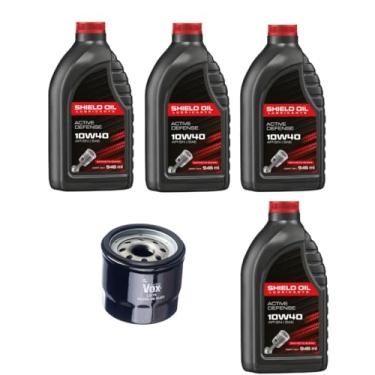 Imagem de Kit troca 4 Oléos 10w40 + Filtro Sandero 1.0 16v 2007 á 2021 / Logan 1.0 16v 2007 á 2016 / Logan 1.6 16v 2018 á 2021