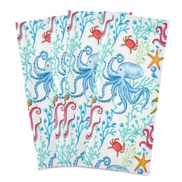 Imagem de xigua Conjunto de 6 panos de prato de cozinha de polvos coloridos, macios e altamente absorventes de secagem rápida para limpeza de pratos e limpeza manual, 71 x 45 cm