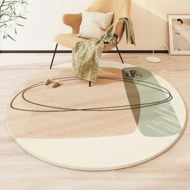 Imagem de Tapetes para sala de estar, decoração de quarto, tapetes redondos de pelúcia, tapetes antiderrapantes para cadeiras, carpetes de área grande (80x80 cm/6)