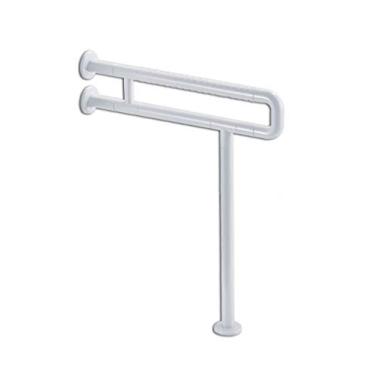 Imagem de uhyOHF Barra de apoio de segurança para banheiro, trilhos de apoio de aço inoxidável em forma de U, corrimãos brancos de nylon, trilho de segurança para idosos com deficiência física, anti(60 cm