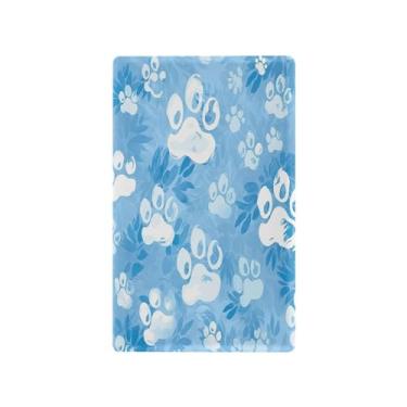 Imagem de Wassud Estampa de pata azul (2) placa de cobertura de interruptor de luz, capas de tomada de interruptor único, placa de parede, decoração de casa, sala de estar, quarto, decoração