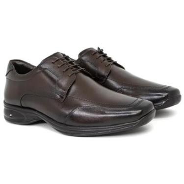 Imagem de Sapato Social Jota Pe 3D Vision Couro Legítimo palmilha Macia Confortável Tecnologia Air Bag 71470-Masculino