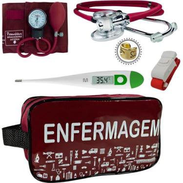 Imagem de Kit Enfermagem Estágio Com Aparelho de Pressão Estetoscópio Rappaport 