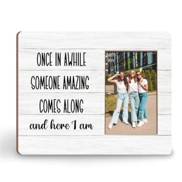 Imagem de KU-DaYi Porta-retrato Once In A While Someone Amazing Comes Along 20 x 25, presentes engraçados para mulheres, homens, colegas de trabalho, humor sarcástico, presente de Natal, parede e mesa, moldura