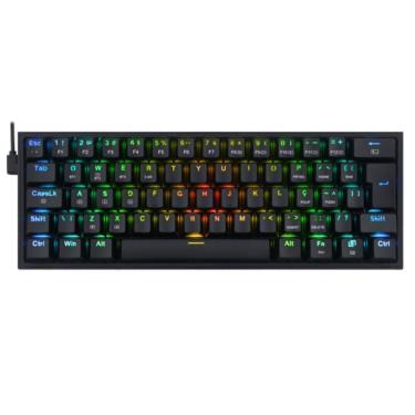 Imagem de Teclado Gamer Mecanico Redragon K616 Fizz Pro Switch Marrom RGB Preto