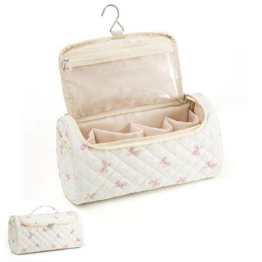 Imagem de idoltimes Bolsa de viagem acolchoada para ferramentas de cabelo, estojo organizador portátil fofo com gancho para pendurar, compatível com o modelador de cabelo Dyson, acessórios para modelador de