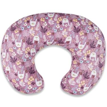 Imagem de Travesseiro de amamentação e travesseiro de amamentação – ergonômico em forma de C para amamentação e mamadeira, tamanho padrão respirável com capa lavável, hipoalergênico, tempo de barriga e suporte