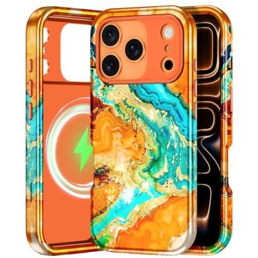 Imagem de Btscase Capa para iPhone 17 Pro Max [compatível com Magsafe] [proteção contra quedas de nível militar] Capa de telefone magnética à prova de choque fina antiarranhões suave ao toque TPU à prova de