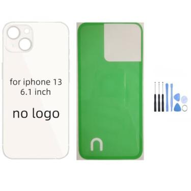 Imagem de STYCES Substituição de vidro da tampa traseira traseira para iPhone 13 de 6,1 polegadas e para iPhone 13 mini 5,4 polegadas (sem logotipo), com kit de ferramentas de reparo, adesivo pré-instalado