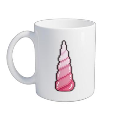 Imagem de Caneca Xícara de Café Porcelana 300ml Com Desenho Chifre de Unicórnio
