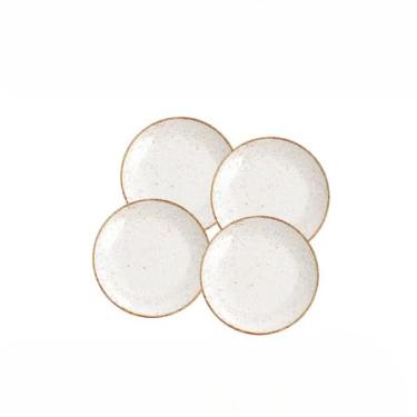 Imagem de Conjunto de jantar marrom rústico Opções de conjunto de pratos rasos, fundos e de sobremesa (Kit 4 Pratos Sobremesa 21 cm)