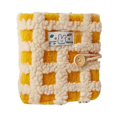 Imagem de Álbum de livros de armazenamento de cartões pequeno de grade de pelúcia, capa de PVC, álbum pequeno portátil, fichário de cartão de foto brilhante, suporte de adesivo removível, livro de fotos para