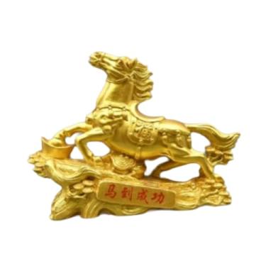 Imagem de MotiveTech Ornamento Feng Shui do Cavalo do Ano, Figura Cavalo da Fortuna Feng Shui para Decoração de Casa, Sala de Estar, Mesa ou Entrada, B