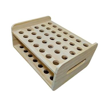 Imagem de Zialofi Suporte de madeira para tesouras, expositor de mesa, organizador, prateleira para tesouras de cabelo, ideal para ateliês, lojas e bancadas.