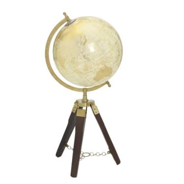 Imagem de Globo Terrestre Decorativo Tripé em Madeira 49,5cm 16137-PL