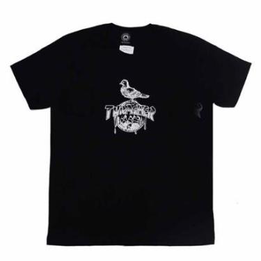 Imagem de Camiseta Thrasher Magazine X Anti Hero Cover The Earth - Preto-Masculino