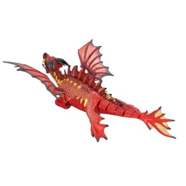 Imagem de Snsowed Peixe Pré-histórico Brilhante Recarregável, Brinquedo de Natação RC LED Com Função de Spray, Brinquedo Aquático Multifuncional para Meninos e Meninas, Animal (Vermelha)