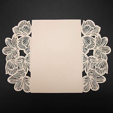 Imagem de GLOGLOW Cartões de Convites da Categoria Festival, Design Floral Cortado a , Conjunto de 10 Peças, Papelão, 7,1 X 4,9 Polegadas, Personalizáveis ​​para Casamentos e Festas de Aniversário, Casamento Em Estilo Europeu (B)