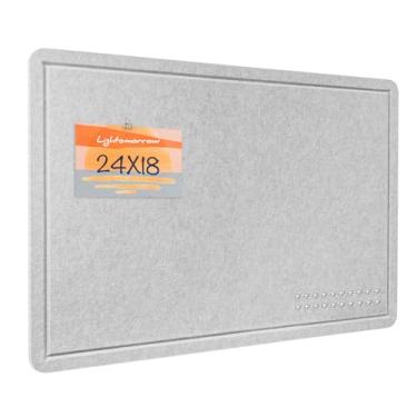 Imagem de Quadro de avisos, placa de feltro de 61 x 45 cm, quadro de pinos decorativos, quadro de cortiça alternativo para parede, quadro fotográfico dobrável, quadro de visão autoadesivo, quadro de humor com