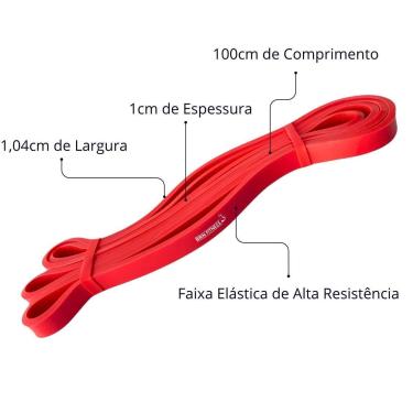 Imagem de Super Band 1.3cm / 13mm Elastico Extensor Intensidade Leve Pilates Treinamento Funcional-Unissex