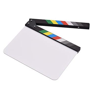 Imagem de Filme de Acrílico Palheta Cinema Diretores Lousa Branca com Borracha Seca Cena Ação Palitos Multicoloridos para Filmagem Filmes Sérios TV Estúdios Publicidade Ao Vivo Gravação Vídeo
