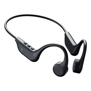 Imagem de Stormfashion Fones de ouvido IPX6 de condução óssea à prova d'água, Bluetooth 5.3, fone de ouvido esportivo ultraleve de 28 g com bateria de 8H para corrida, ciclismo e academia (preto)