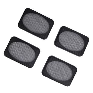Imagem de Cryfokt A Grade do Alto-falante da Malha do Metal de 4 Pces Cobre Fortes Protetores Subwoofer de Aço Laminado para A Proteção Orador Marinho da Casa Carro 6.38x4.41in