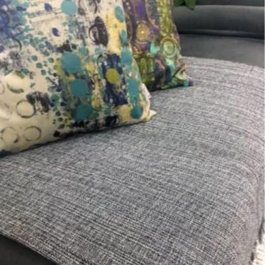 Imagem de Manta para Sofá Gigante Tipo Capa 100% Algodão – Artesanal com Nós nas Pontas Decorativa(Preto mesclado)