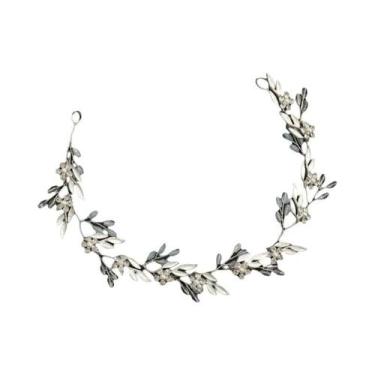 Imagem de Tiara De Flor Com Strass Dourado Para Mulheres E Meninas, Acessórios D