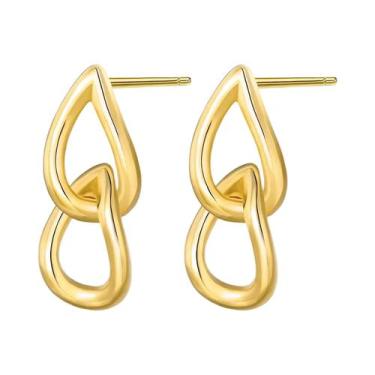 Imagem de Brincos De Argola Minimalistas Em Prata Esterlina 925 Com Pérola E Laç