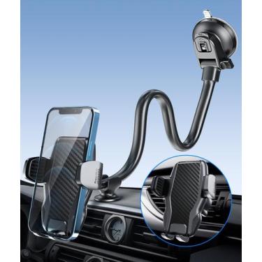 Imagem de Suporte de telefone para carro Apps2car H3S Carbon Fiber Style