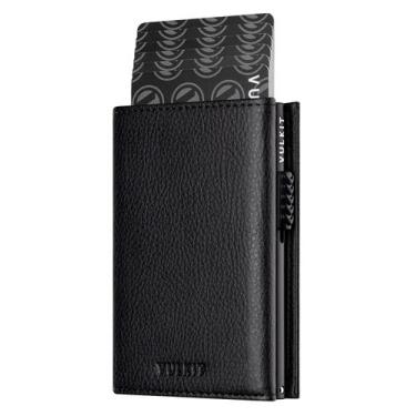 Imagem de Cartera VULKIT Porta Tarjetas con Compartimento para Monedas y Bloqueo