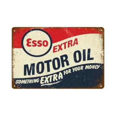 Imagem de Placa De Metal Vintage Retro Com Óleo De Motor Tigre Para Decoração De