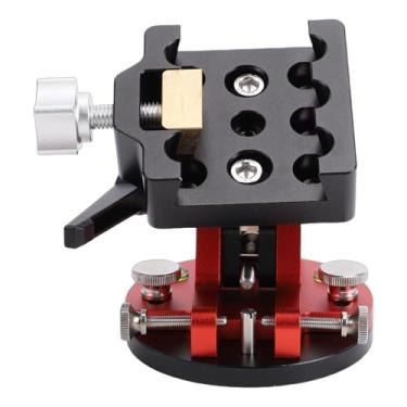 Imagem de aqxreight Latitude Ajustável Liga de Alumínio Montagem Equatorial Astronomia Fotografia Acessório para Rastreamento Estável do Planeta (preto vermelho)