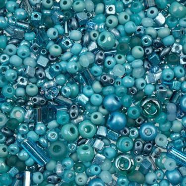Imagem de 50 g John Bead Bead Bar Sortido Turquesa Azul Mix Tcheco Contas de Semente de Vidro para Artesanato DIY Joias Amizade Pulseira Colar Brincos Fofo Fabrico
